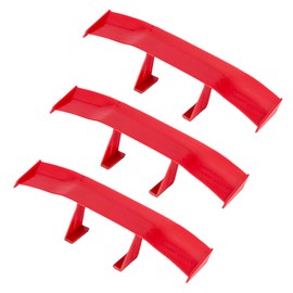 ZIMISI 3PCS Car Mini Spoiler Wing, 6.7 Inch Rear Tail Wing, Carbon Fiber Texture Rear Window Spoiler Without Perforation, Mini Spoilers for Cars, Cool Car Accessories for Women Men (Red)