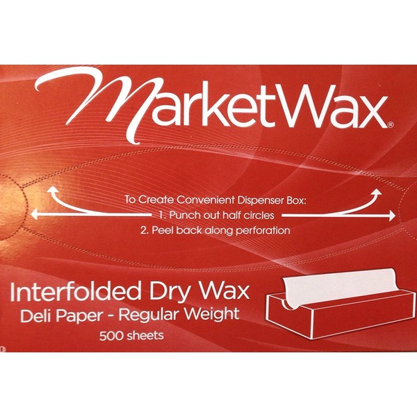 Market Wax - 8in x 10.75in - Wax Paper Sheets - Box of 500 Sheets