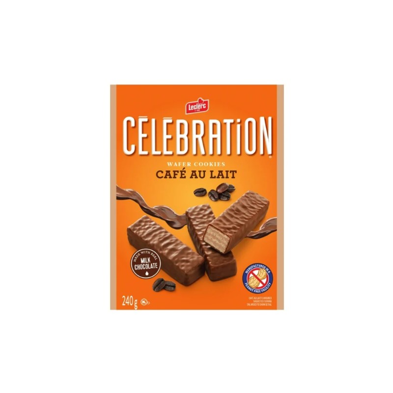 Celebration Leclerc Cafe au Lait Wafer Cookies, 240g