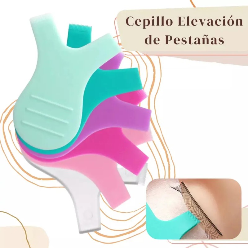 Almohadillas Y Cepillos Lifting Pestaña Permanente Pack 30pz Multicolor Espesor