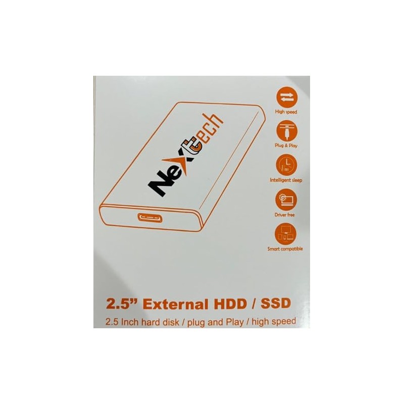 Nextech 2.5 External USB Drive HDD Hard Disk Plug &