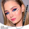 evpct 1Pcs Blue Colored Winged Eyeliners Stamp, Blue Moon Face