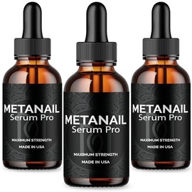 Metanail Treatment Formula - Metanail Serum Pro, Metanail Complex Nail Formula for Toenails - Meta Nail Serum Pro - Easy To Use Dropper Application Maximum Strength Formula Ingredients (3 Bottles)