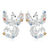 Phoenix Earrings Sterling Silver Rising Phoenixes Stud Jewelry Birthday Daily