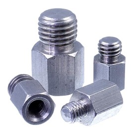 SECCARO 5 x M8 to M10 Stainless Steel V2A VA A2 Hexagonal Female and Male Thread Reducer