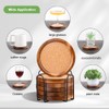 WLWNWFT Wood Cork Coasters for Drinks Absorbent with Holder, WLWNWFT