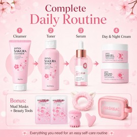 Sakura Skin Care Set For Teenage Girls, Birthday Christmas Gifts for Kids