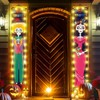JUGLUTE Banderas de Día de Muertos con Luces, 2 Piezas