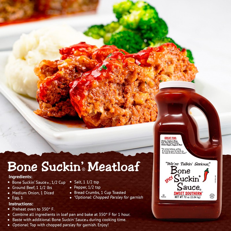 Bone Suckin' Spicy Sweet Southern BBQ Sauce, All-Purpose Barbecue Sauce,