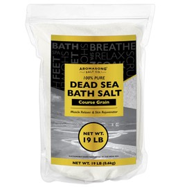 Aromasong Dead Sea Salt for Soaking - Coarse Grain Bath Salt Soak - 19 Lbs Bulk Resealable Pack - Leaves Your Skin Softer Then Epsom Salt
