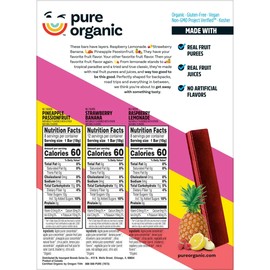 Pure Organic Layered Fruit Bars, Variety Pack, 0.63 oz, 28 ct