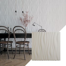 Ekena Millwork 19 5/8"W x 19 5/8"H Leandros EnduraWall Decorative 3D Wall Panel, Satin Blossom White (Covers 2.67 Sq. Ft.
