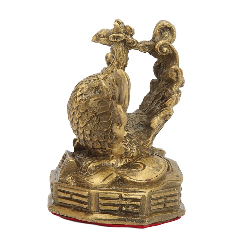 Brass Phoenix Statue High Hardness Good Gloss Phoenix Decorative Figurines