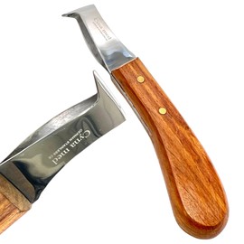 Avon Surgical Double-Edged Hoof Trimming Loop Knife, Hoof Pick with Wooden Handle - Versatile Farrier Tool for Horse & Cow Hoof Care, Ideal for Farriers & Horse Owners