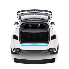 Blackshell® Basic Boot Sill Protector Film Compatible with Seat Leon ST (Estate) | Type KL | Year of Manufacture from 2020 (Also for Cupra) Matt Black - Perfect Fit Bumper Protection Including