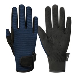 ChinFun Women's Horse Riding Gloves Stretchable Equestrian Gloves Breathable Horseback Lady Youth Girls Outdoor Cycling Navy S