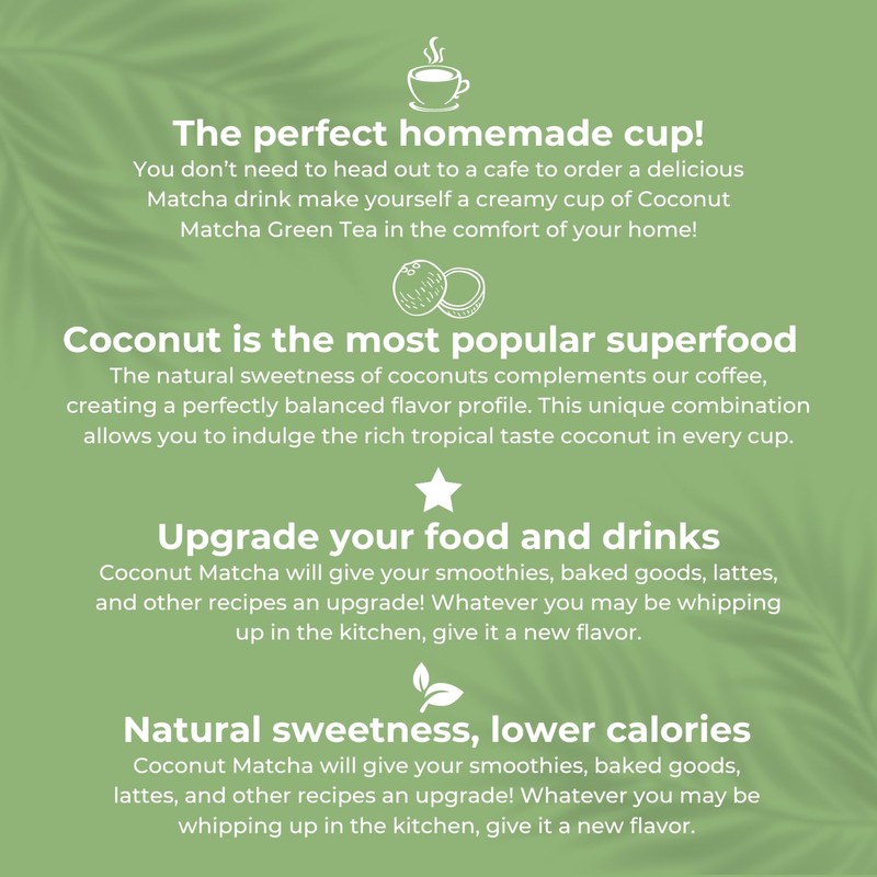 CACafe Coconut Matcha - Creamy & Sweet Japanese Health Drink