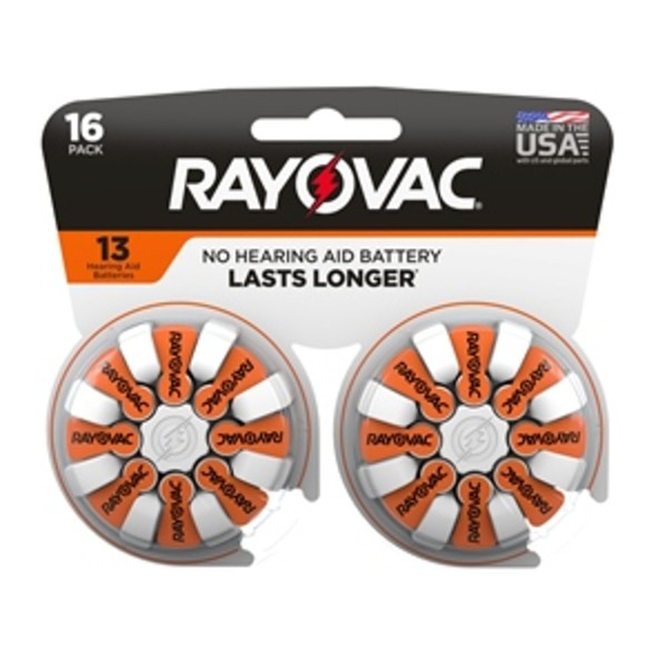 Rayovac Hearing Aid Batteries Size 13 for Advanced Hearing Aid Devices, 16 Count