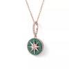 Rosegold Polestar with Malachite Cubic Zirconia Rose Gold Plated Necklace