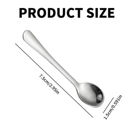 DEFIYEAR 8 Pack Tiny Spoons for Spices Jars, Stainless Steel Mini Spoons, Small Spoon for Salt Coffee Dessert (7.5cm)