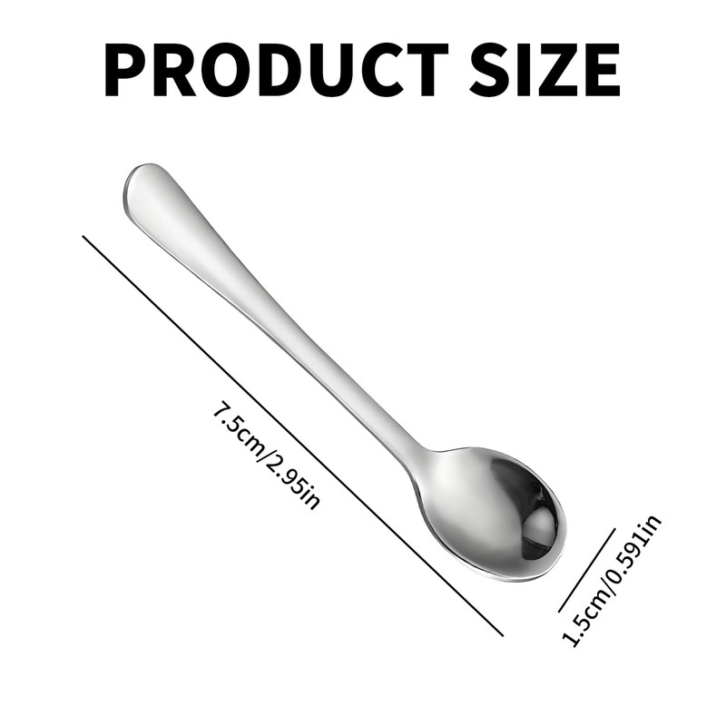DEFIYEAR 8 Pack Tiny Spoons for Spices Jars, Stainless Steel