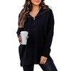 Blooming Jelly Womens Oversized Sweaters Casual Long Sleeve Quarter Zip