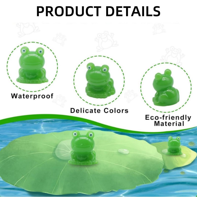 100 Pack Mini Frogs, Resin Green Tiny Frogs to Hide