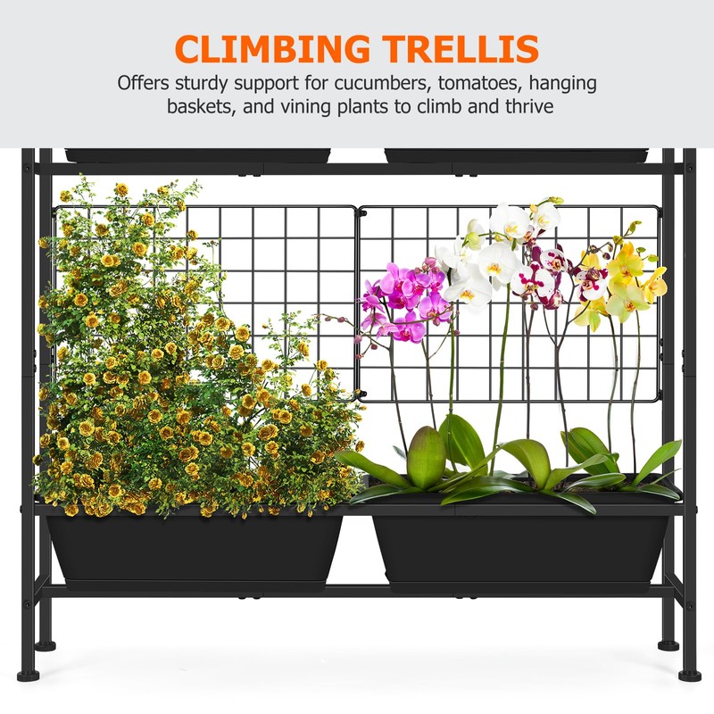OYEAL Raised Garden Bed 32" Tall Elevated Planter Boxes with
