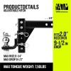 YATM Adjustable Trailer Hitch 2 Inch Receiver Drop Hitch 9