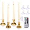 Flameless Taper Candles Flickering with Remote & Timer, Battery Operated