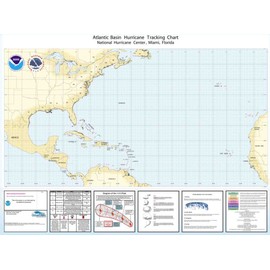 Oceangrafix Hurricane Tracking Chart: Full Atlantic