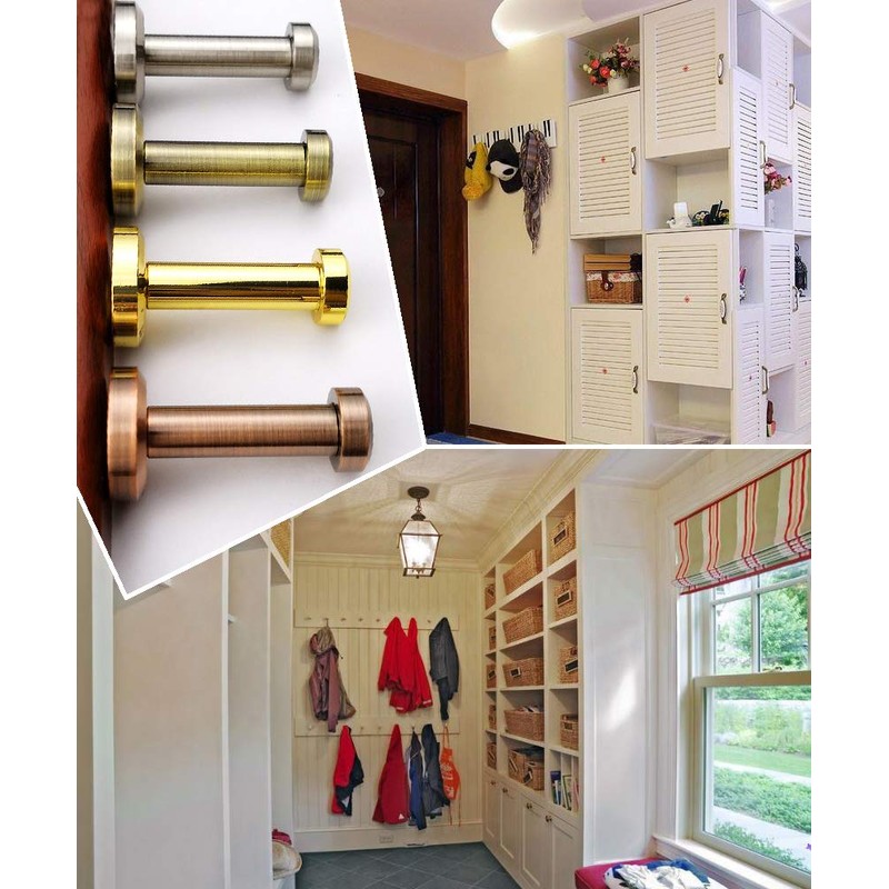 eForwish Brass Single Robe and Towel Hook Wall Mount Brushed