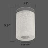 Anmire 2 Pack White Linen Frosted Glass Lamp Shade, Cylinder