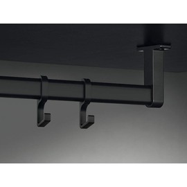 Gedotec Wardrobe Rail Oval Wardrobe Rail Clothes Wardrobe Clothes Rail Aluminium Black Matt Wardrobe Tube 2000 mm Laundry Rail 30 x 14 mm 1 Piece Furniture Pipe for Wall and Ceiling Mounting