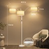 SIBRILLE 36W Dimmable Floor Lamp - 3 Lights Arc Floor