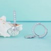 RUKYF S925 Sterling Silver Dangle Hoop Earrings for Women Seashell