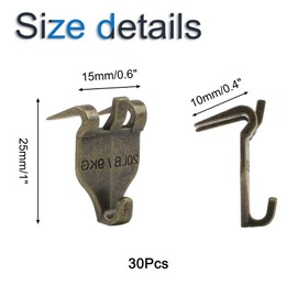 INCREWAY Claw Drywall Picture Hanger, 30Pcs Bronze Nail-Free Picture Hangers Easy Tool-Free Drywall Art Hanger Hooks for Photo Frame, Small Mirrors, Artworks (Holds Up to 20Lbs)