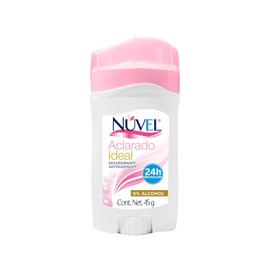 Nuvel Desodorante Antitraspirante en Barra Aclarado Ideal para mujer (45g), Protección 24 horas, sin Irritaciones, Aroma durardero
