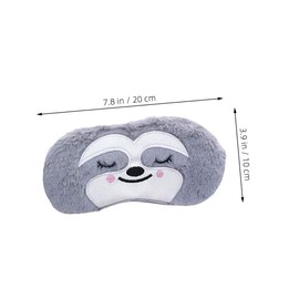 Mikinona 2pcs Cute Plush Animal Eye Mask Soft Cartoon Blindfold for Light Blocking Sleeping Shade Lightweight Portable for Home School Travel Adorable Design