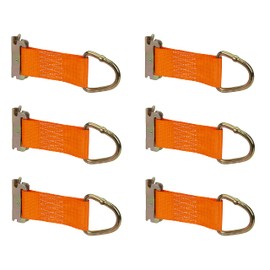 CargoSmart 2” x 6” Rope Ring Tie Down Strap, 6 Pack — Connects to X-Track and E-Track Systems — 2,000lb Break Strength, 667lb Safe Work Load