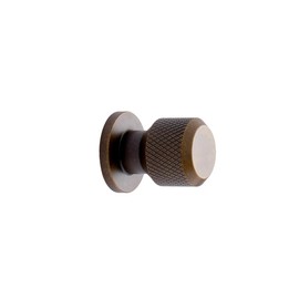 Knurled Antique Bronze Manor Backplate Cabinet Knobs and Drawer Pulls | Luxury Cabinet Hardware (Round KNOB)