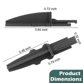 EAORBD Box Fan Replacement Feet for Lasko 20" Box Fan Feet, Stronger Than Original, Anti-Tip Foot Set Accessory, 2 Sets of 2 Feet, 4 Feet Total, Black
