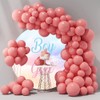 OERJU 6x6ft Gender Reveal Round Backdrop Boy or Girl Blue