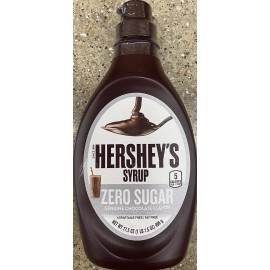 Hershey's Genuine CHOCOLATE Flavor Syrup ZERO SUGAR 17.5 Oz Bottle - FAT FREE