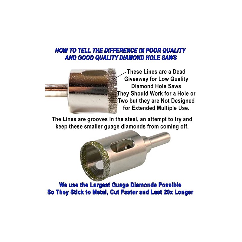 3/8" Diamond Drill Bit for Porcelain Tile Drill Bit 3/8