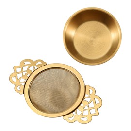 Gokoti Stainless Steel Tea Strainer with Drip Bowl Easy Clean Loose Leaf Hanging Infuser Filter Kitchen Tool