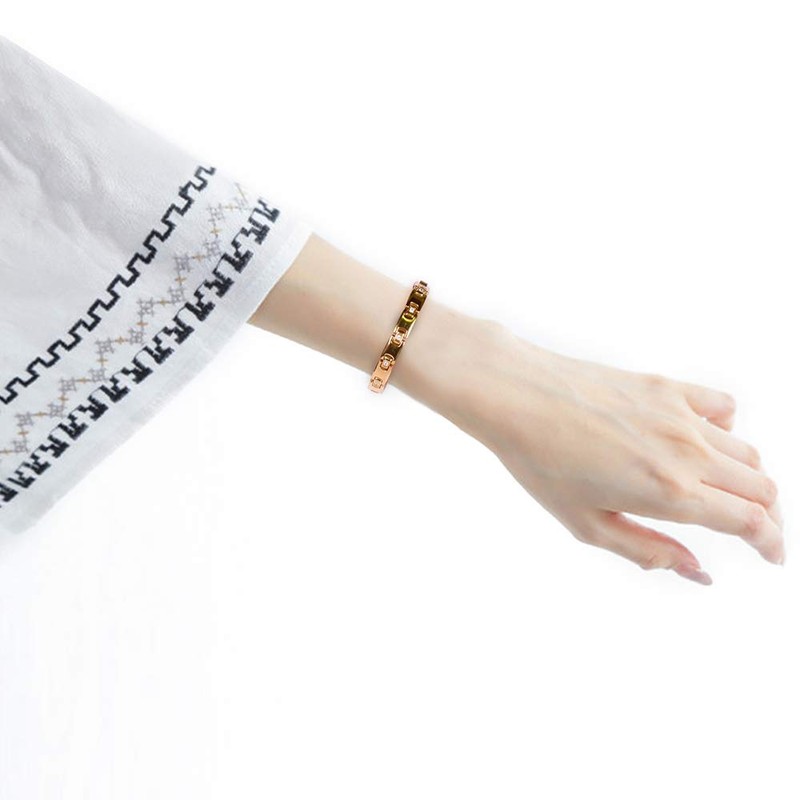Germanium Bracelet, Magnetic Bracelet, Women's Pure Titanium (99.5%), Lightweight, Hypoallergenic,