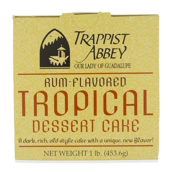 Trappist Abbey Monastery Rum Cake with Tropical Fruits & Nuts - Fruitcakes Made by Monks (1 Pound)