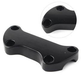 FSFY Handlebar Riser Top Clamp, Scalloped Handlebar Riser Clamp Black for Harley FX, FXR, Dyna & Sportster 1974-2015 most models with 3.5" riser spacing