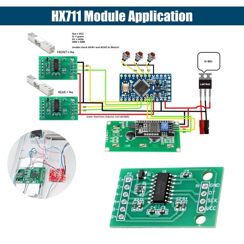 Binghe HX711 AD Amplifier Module + 10 kg Weight Sensor